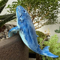 Whale Figure Plant Pot Hanger, Turtle Flower Pot Hugger, Resin Tortoise Statue, Funny Pot Huggers for Planters, Cute Climbing Tortoise Flower Pot Hugger, Garden Fence Balcony Patio Yard (WHALE)