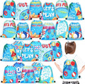 Marsui 24 Pcs Pool Party Favor Drawstring Bags Gift Beach Goodie Candy Favors Bags for Summer Hawaiian Birthday Party