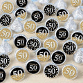 Big Dot of Happiness Adult 50th Birthday - Gold - Birthday Party Small Round Candy Stickers - Party Favor Labels - 324 Count