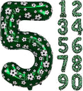 40 Inch Soccer Number 5 Balloons Large Foil Balloon Number 5 Birthday Deco World Cup Sports Soccer Theme Decoration For Soccer Party And Boy'S 5 th Birthday