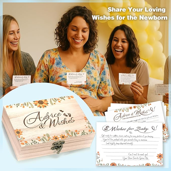 Shower Advice Cards For Parents To Be, Advice For New Parents Shower, Shower Decorations Girl, Wishes For Cards For Shower Games Boy, Advice And Wishes Box, Style-A