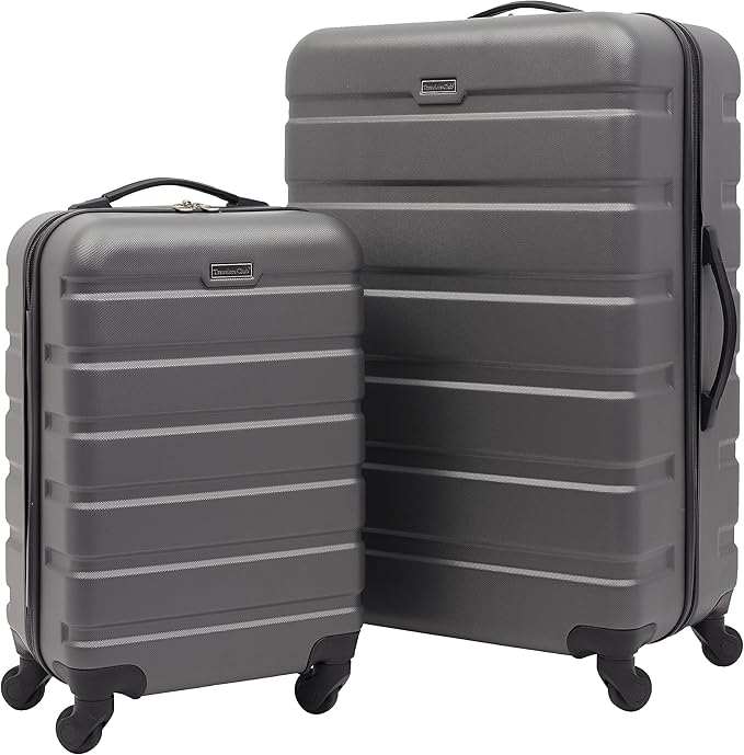 Travelers Club Harper Luggage, Charcoal, 2 Piece Set