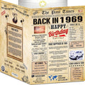 57th Birthday Card for Women Men - Back In 1969 Newspaper - 57 th Happy BIRTHDAY card - 57 birthday gift for Her Him - JUMBO size - 57th birthday decorations Dad Mom - Best gifts for 57 year old