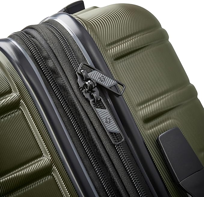 Samsonite Omni 2 Hardside 3 Piece Set - Includes Global Carry-On, Medium, & Large Checked Suitcases - 360° Dual Spinner Wheels - Integrated TSA Lock & Expansion - Amazon Exclusive - Vita Olive