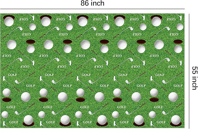 Golf Party Decorations Tablecloth, 3Pcs Disposable Golf Birthday Party Tablecover Supplies, Golf Table Decorations for Golf Lover Baby Shower 1st 2nd Birthday, 55in x 86in