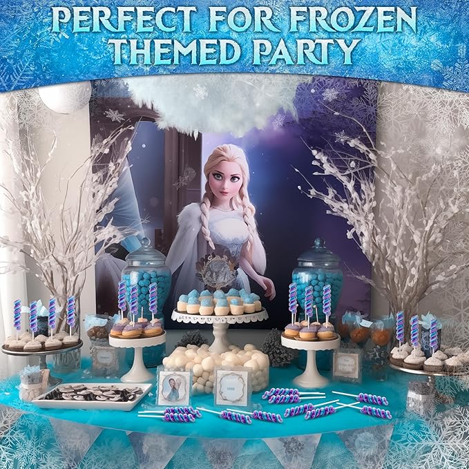 Frozen Lollipops Swirl 20pk- FrozenCandy For Frozen Party Favors & Elsa Birthday Party Decorations - Elsa And Anna Themed Princess Birthday Decorations - Disney Princess PartyFavors