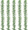 Dolicer 5 Packs Eucalyptus Garland, 30FT Faux Eucalyptus Greenery Garland, Artificial Eucalyptus Leaves Vine, Fake Hanging Eucalyptus Garlands Wedding Backdrop Arch Wall Table Party Decor (Grey Green)