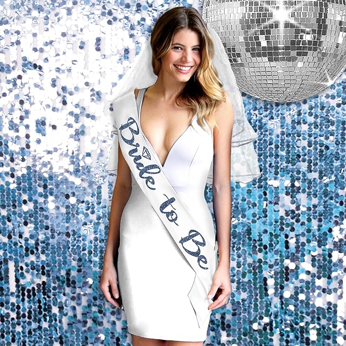 RhinestoneSash Something Blue for Bride - Navy Bridal Party Sash - Denim and Diamonds Bachelorette Party