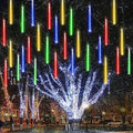 iBaycon 20 Tubes 480 LED Meteor Shower Rain Lights, 11.8 inches Cascading Icicle Lights Waterproof Outdoor, Connectable Falling Raindrop Lights with Timer for Holiday Party Christmas Decorations