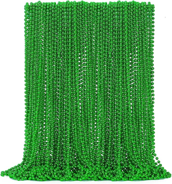 St Patricks Day Beads, 24PCS Christmas Beaded Necklace Accessories, Mardi Gras Beads Necklaces, Festival Parade Accessories for Mardi Gras St. Patricks Christmas Party Wedding Supplies
