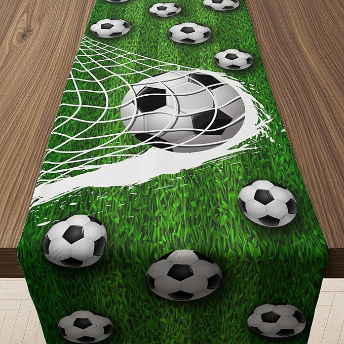 Soccer Party Decorations - Soccer 2026 Game Day Table Runner | Soccer Party Favors Supplies Decor for Birthday Party Kitchen Dining Room Home Decoration