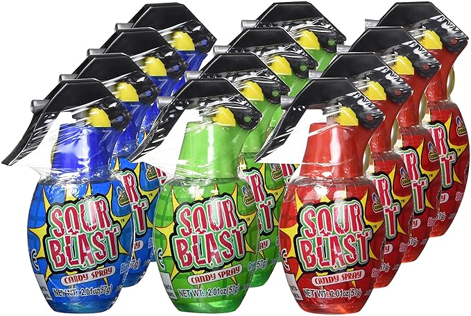Kidsmania Sour Blast Candy Spray Grenades, 12 Count