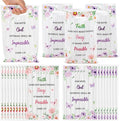 50Pcs Religious Party Favor Bags - Bible Verse Floral Goodie Candy Treat Plastic Gift Bag Inspirational Flower Christian Party Decoration for Kid Women Birthday Wedding Baptism Spring Church Supplies