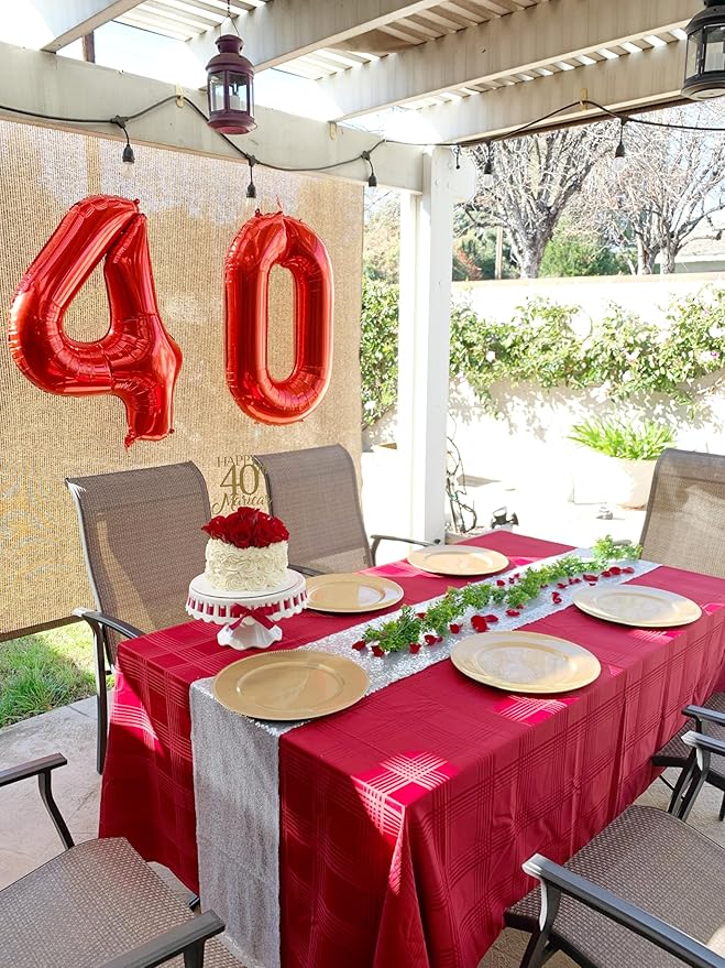 Numbers Balloon 3, 40 Inch Large Red Balloon for Three Year Old Birthday Decor, 3 13 30 31 Birthday Party Decorations for Wedding Supplies