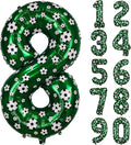 40 Inch Soccer Number 8 Balloons Large Foil Balloon Number 8 Birthday Deco World Cup Sports Soccer Theme Decoration For Soccer Party And Boy'S 8 th Birthday