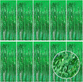 Tinsel Foil Fringe Curtains Wavy Backdrop for Parties Sparkle Metallic Wavy Foil Fringe Backdrop Curtain for Party Decorations Photo Booth Props for Birthday Graduation Wedding