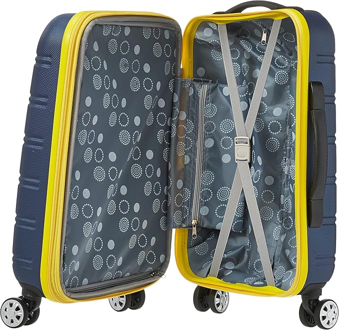 Rockland Melbourne Hardside Expandable Spinner Wheel Luggage, Carry-On 20", Navy