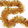33FT Christmas Tinsel Garland,Gold Shiny Metallic Foil Decorations for Parade Floats, Halloween, Christmas Tree, New Year Parties,Birthday Party,Indoor and Outdoor Disco Party Supplies