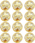 12 Pack Inflatable Glitter Beach Balls Bulk - 16" Beach Ball Swimming Pool Toys for Games Adults Kids, Summer Pool Beach Party Decoration,Luau Decorations Essential Blow Up Beach Ball (Gold,Glitter)