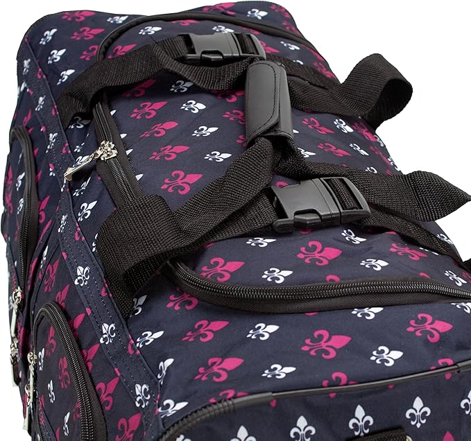 Rockland Rolling Duffel Bag, Black, 22"