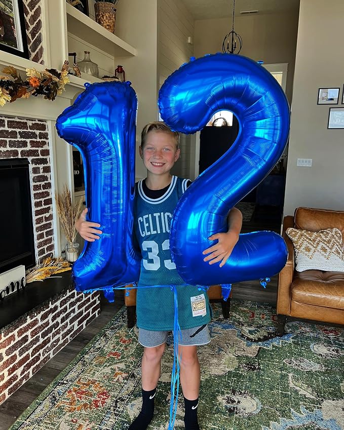 Navy Blue Number 11 Balloon 40 inch, 11 Number Balloons, 11th Navy Blue Birthday Decorations, 11 Year Old Girls Boys Blue Party Supplies