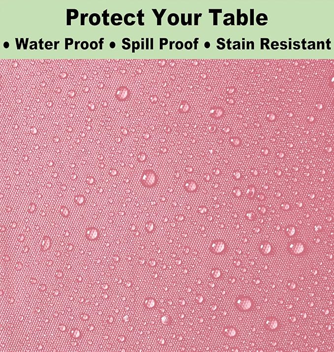 Plastic Pink Tablecloths 3 Pack Disposable Table Covers 54 x 108 in. Dusty Pink Table Cloths for Gender Reveal Parties Bridal Shower Engagement Wedding Birthday, Fits 6 to 8 Foot Rectangle Tables