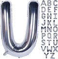Letter Balloons 40 Inch Giant Jumbo Helium Foil Mylar for Party Decorations Silver U