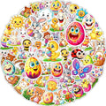 JCFIRE 100 PCS Easter Stickers for Kids, Waterproof Vinyl Cute Bunny & Egg Decals, Ultimate Easter Basket Stuffers for Toddlers, Teens, Boys & Girls, Egg Fillers, Party Favors, Crafts & Decorations