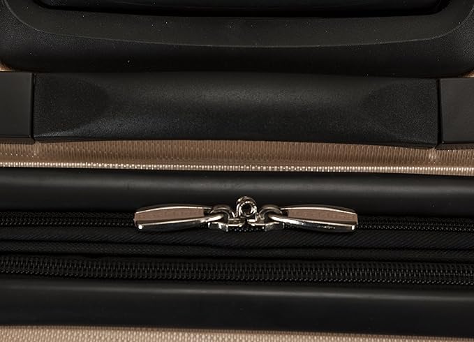 Rockland London Hardside 3 Piece Expandable Spinner Wheel Luggage Set, (20"/24"/28"), Champagne