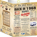 58th Birthday Card for Women Men - Back In 1968 Newspaper - 58 th Happy BIRTHDAY card - 58 birthday gift for Her Him - JUMBO size - 58th birthday decorations Dad Mom - Best gifts for 58 year old
