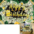 5×3ft Money Birthday Backdrop Money Party Background Dollar Bill Backdrop Hip Hop Background Boy Girl Men Cash Bash Birthday Party Props Photo Booth Decor