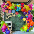139Pcs Colorful Mexican Cinco De Mayo Balloon Kit With Mexicana Papel Picado Fiesta Banner for Día De Muertos, Loteria Taco Bout Baby Shower My First Birthday Party Decoración