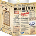 39th Birthday Card for Women Men - Back In 1987 Newspaper - 39 th Happy BIRTHDAY card - 39 th birthday gift for Her Him - JUMBO size - 39th birthday decorations - Best gifts for 39 year old man woman