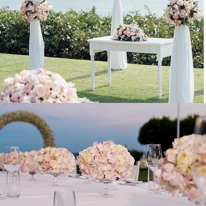 Sggvecsy Cherry Blossom Garland Artificial Cherry Flower Vines 10 Pack Hanging Silk Flowers Garland for Home Wedding Garden Party Arch Office Decor (Pink)