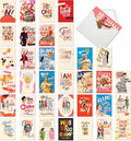 NobleWorks - 36 Assorted Funny Mixed Occasions Blank Greeting Cards Bulk Box Set w/Envelopes, Adult Humor Get Well, Variety Pack for Men and Women (36 Designs, 1 Each) - Mega AC9135XXG-B1x36