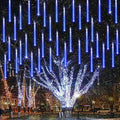 iBaycon 20 Tubes 480 LED Meteor Shower Rain Lights, 11.8 inches Cascading Icicle Lights Waterproof Outdoor, Connectable Falling Raindrop Lights with Timer for Holiday Party Christmas Decorations