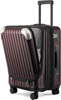 LEVEL8 Grace Large Carry on Luggage, 20 Inch Expandable Hardside Suitcases with wheels, Abs+Pc Harshell Spinner Luggages with Tsa Lock, Red