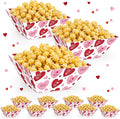 Marspark 12 Pcs Valentine Popcorn Bowl Red Heart Treat Snack Boxes Popcorn Containers Disposable Valentines Food Tray Party Supplies Galentines Decoration for Movie Night Wedding Decorations