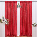 B-COOL Red Sequin Backdrop Curtain 2 Panels 2ftx8ft Shiny Valentines Backdrop Drapes Red Glitter Curtains for Wedding Party Birthday Anniversary Background Decoration