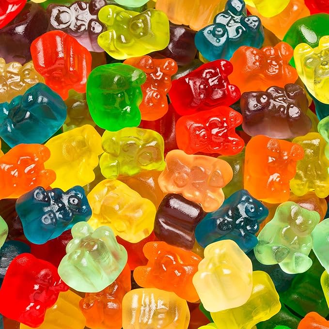 Albanese World's Best 12 Flavor Gummi Bear Cubs | 0.5oz Snack Packs of Candy | Miniature, Individually Wrapped, Soft Gummy |Cherry, Blue Raspberry, and More (Pack of 100)
