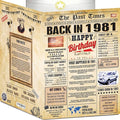 45th Birthday Card for Women Men - Back In 1981 Newspaper - 45 th Happy BIRTHDAY card - 45 birthday gift for Her Him - JUMBO size - 45th birthday decorations Dad Mom - Best gifts for 45 year old