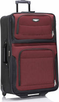 Travel Select Amsterdam Softside Expandable Luggage with Rolling Wheels, Red, 29-Inch Large