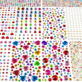 3000 PCS Gem Stickers - Self Adhesive Scrapbook Supplies | Rhinestones for Crafts Supplies,Small Earrings Face Nail Jewels for Kids - Face Gems Body Glitter Hair Jewelry for Women,Travel Essential