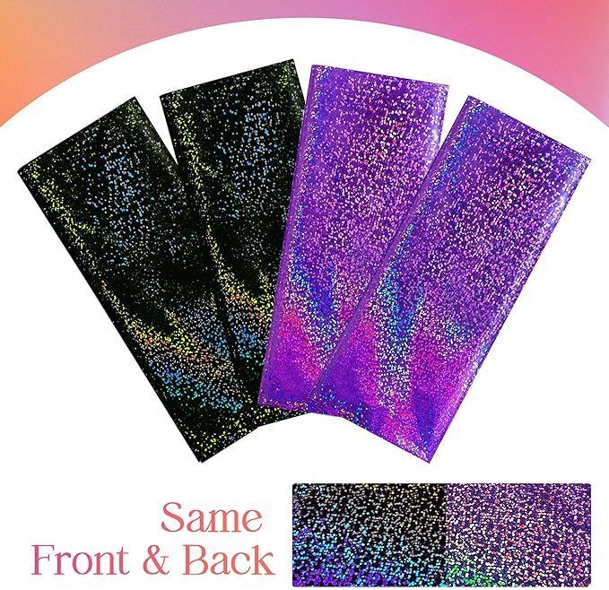 2 Pcs Black & Purple Holographic Laser Tablecloths Iridescence Shiny Table Covers 40" x 108" Halloween Decorations Space Plastic Table Cloths for Birthday Party Wedding Events Supplies