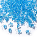 150 Mini Acrylic Pacifiers for Baby Shower Game, 0.86 Inch Bulk Chupones para Gender Reveal Party Favors Table Decoration (Blue)