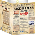 51st Birthday Card for Women Men - Back In 1975 Newspaper - 51 st Happy BIRTHDAY card - 51 birthday gift for Her Him - JUMBO size - 51st birthday decorations Dad Mom - Best gifts for 51 year old