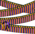 4 Pack 39Ft Halloween Parade Floats for Trailer Car, Pumpkin Foil Fringe Garland Tinsel Streamers Banner Table Skirts for Graduation Homecoming Birthday Halloween Party (Pumpkin)