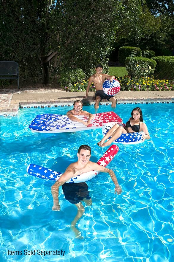 Poolmaster American Stars Inflatable Pool Floaties for Kids and Adults
