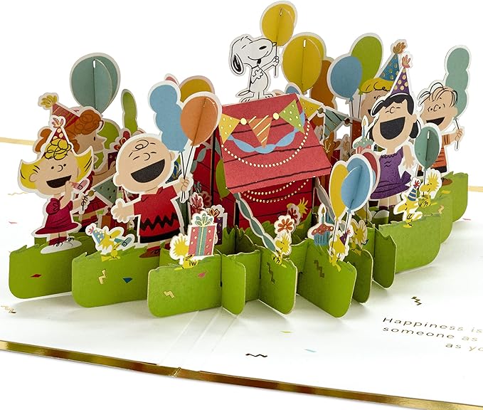 Hallmark Signature Paper Wonder Peanuts Pop Up Birthday Card (Celebrate)