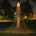 Outdoor Christmas Tree String Lights with 9 Strands 11.5ft, 350 LED Christmas Tree Lights with 8 Modes, Waterproof for Yard Patio Xmas Wedding,Party,New Year (Warm White)